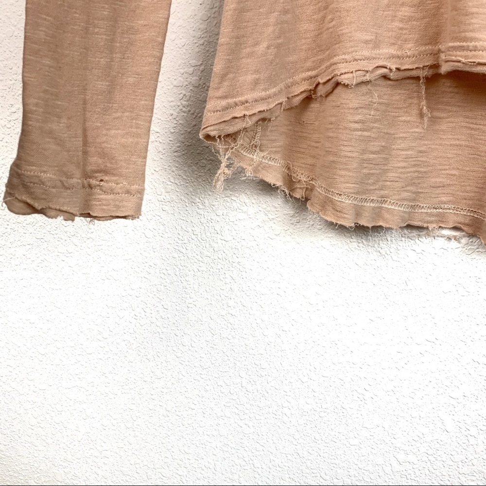 We the Free distressed raw hem top long sleeve - Picture 2 of 8